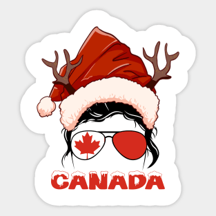 Canada girl, Canadian Christmas gift , Regalo Navidad Canada Sticker